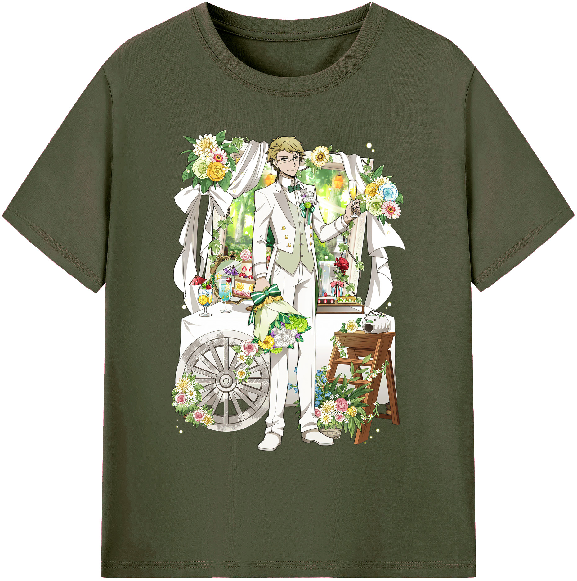 （画像用） 文豪ストレイドッグス Bungo Stray Dogs 綿100％ メンズ半袖Tシャツ｜肌触りやわらか＆通気性